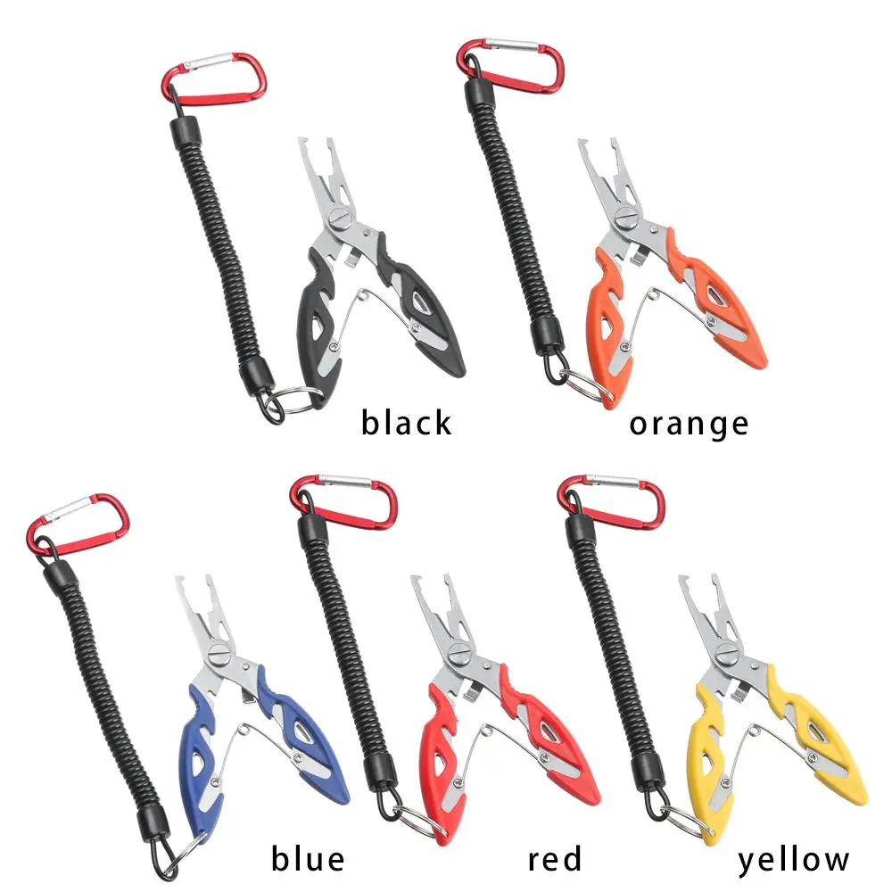 Clipper Tool Plastic Handle Multi-function Bait Line Cutter Stainless Steel Scissor Hook Removers Fishing Pliers