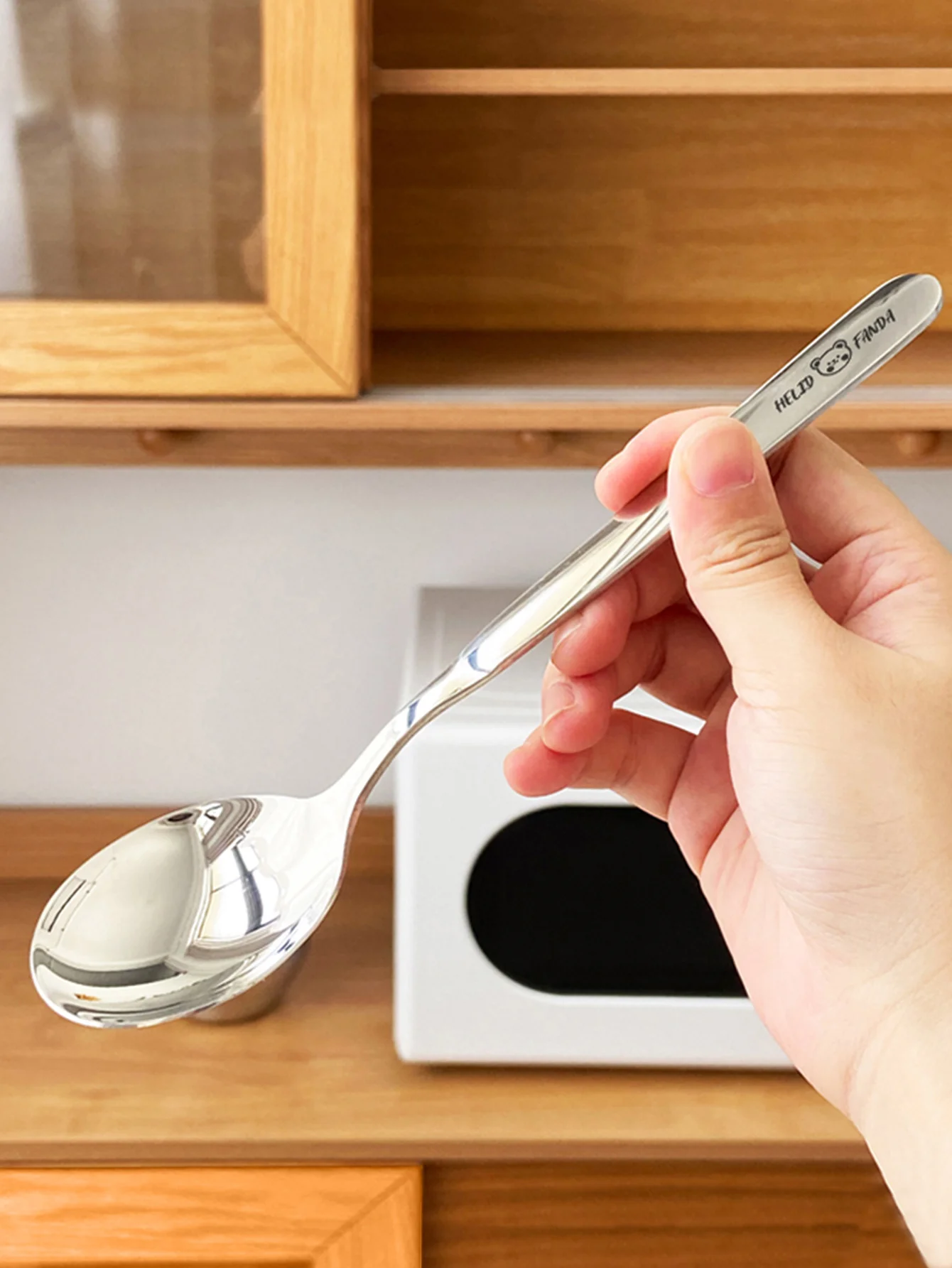 Stainless Steel Soup Spoon For Children Home Long Handle Tea Coffee Spoon Kitchen Tableware