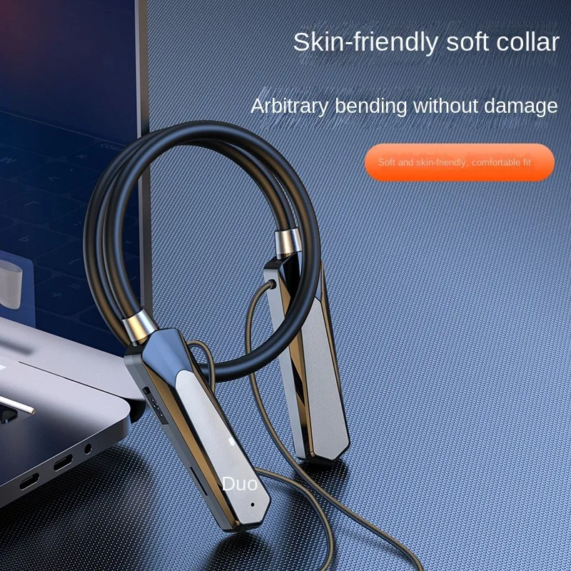 Headphone Nirkabel Neckband, Headset Musik Mode, Earphone