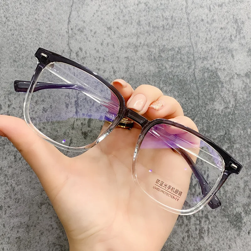Square Transparent Men's Reading Glasses Vintage Frames Computer Blue Light Blocking TR90 Male Presbyopic Eyeglasses Leesbril +2 4
