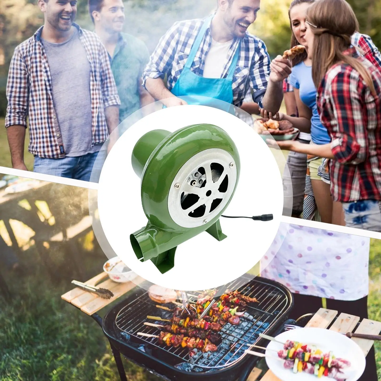 30/40/60/80W 전기 송풍기 팬 BBQ 팬 AC/DC 12V 바베큐용 미니 대장장이용 송풍기 속도 조절 어댑터 팬
