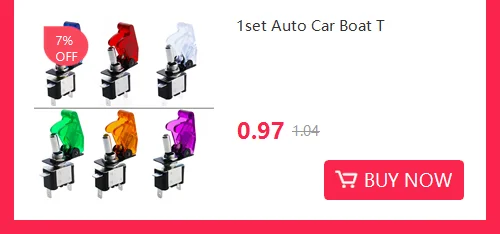 Auto Car Boat Truck Illuminated Led Toggle Switch With Safety Aircraft Flip Up Cover Guard Red Blue Green Yellow White 12V20A