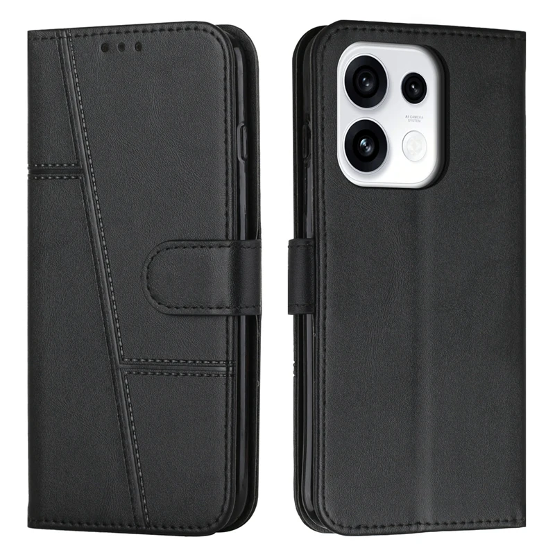 Leather Flip Wallet Book Cover for OPPO Reno 16F - Enhanced Protection Phone Case