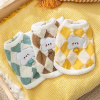 Dog Cute Cartoon Diamond Jacket Patch Bear Traction Fleece Coat Cat Teddy Winter Clothes Bichon Warm Clothes Pet Supplies 1