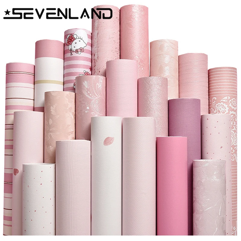 Description Picture 2 of itemSevenland Self Adhesive Waterproof Pink Kitchen Cupboard Cabinet PVC Wallpaper Wall Sticker Gilr Women