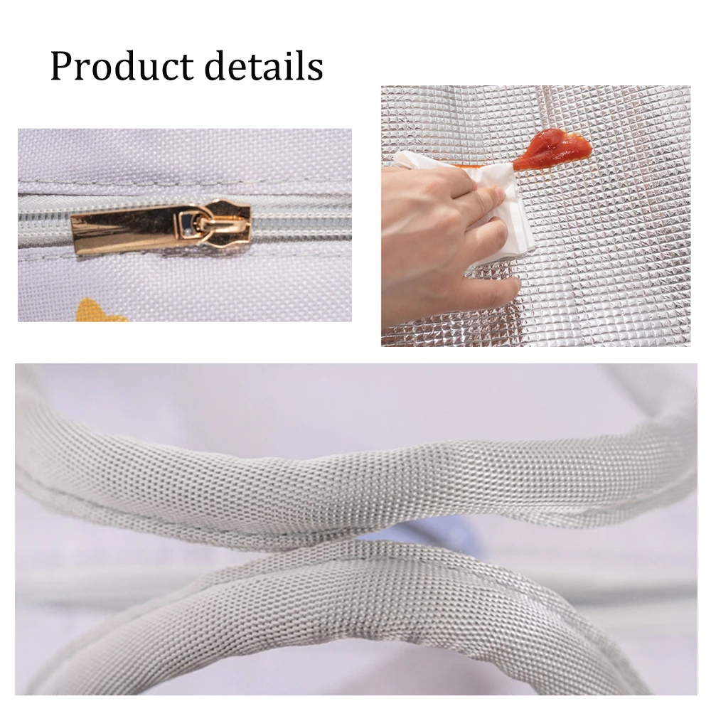 Oxford Waterproof Lunch Bag Thermal Insulation Lunch Box Storage Handbag Multifunctional Food Picnic Lunch Bags for Student