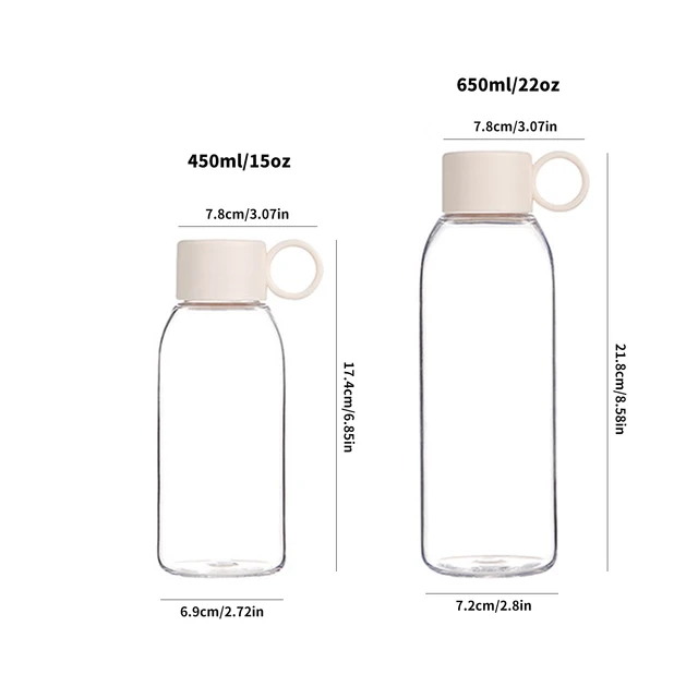 1pc 450ml/650ml Simple Sports Water Bottle Leak-proof Cup Motivational Portable Water bottle for Outdoors Sport Fitness BPA Free 5