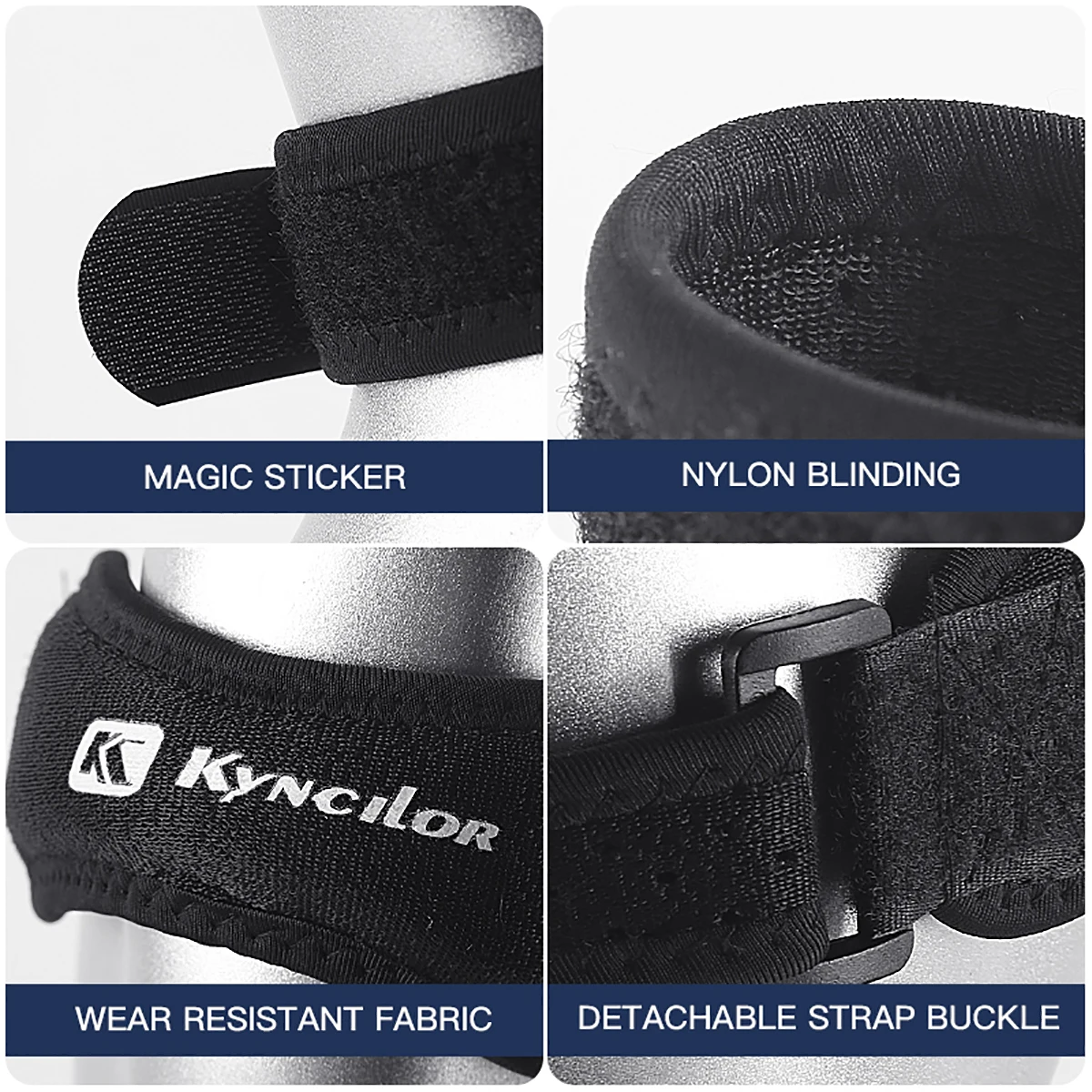 1PC Patella Kneecap Band Adjustable Silica Gel Knee Tendon Strap Protector Knee Pad Running Sports Cycling Gym Knee Support 2