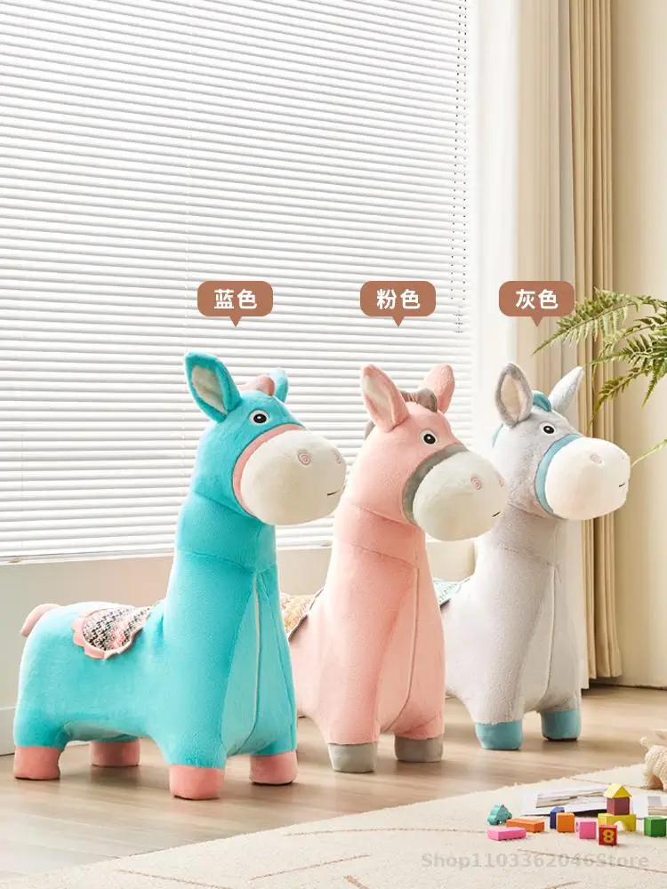 Stupid Donkey Doll Seat Plush Sitting Stool Living Room Decorative Ornaments Carto Stool Chair Internet Popular Moving