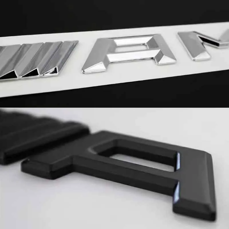 3D ABS Car Rear Trunk Badge Decal Letters Sticker For Mercedes Benz AMG A B C E G CLA C63 C63S E53 GT SLK W176 W205 W177 C260L