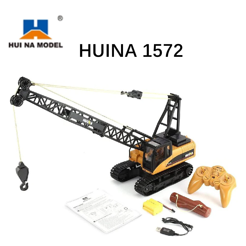 Huina 1572 15ch Rtr 1/14 Rc Construction Crane Trucks Remote Control