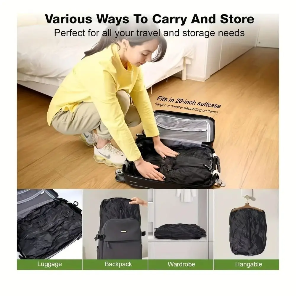 Reusable Vacuum Bags for Travel Waterproof Folding Vacuum Compression Bag Space Saver Dustproof Luggage Vacuum Storage Bag
