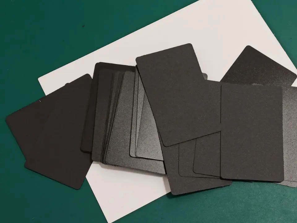 Black Matte Finish PVC Acetate Plastic Business Cards Thickness 0.3mm-good for laser engraving