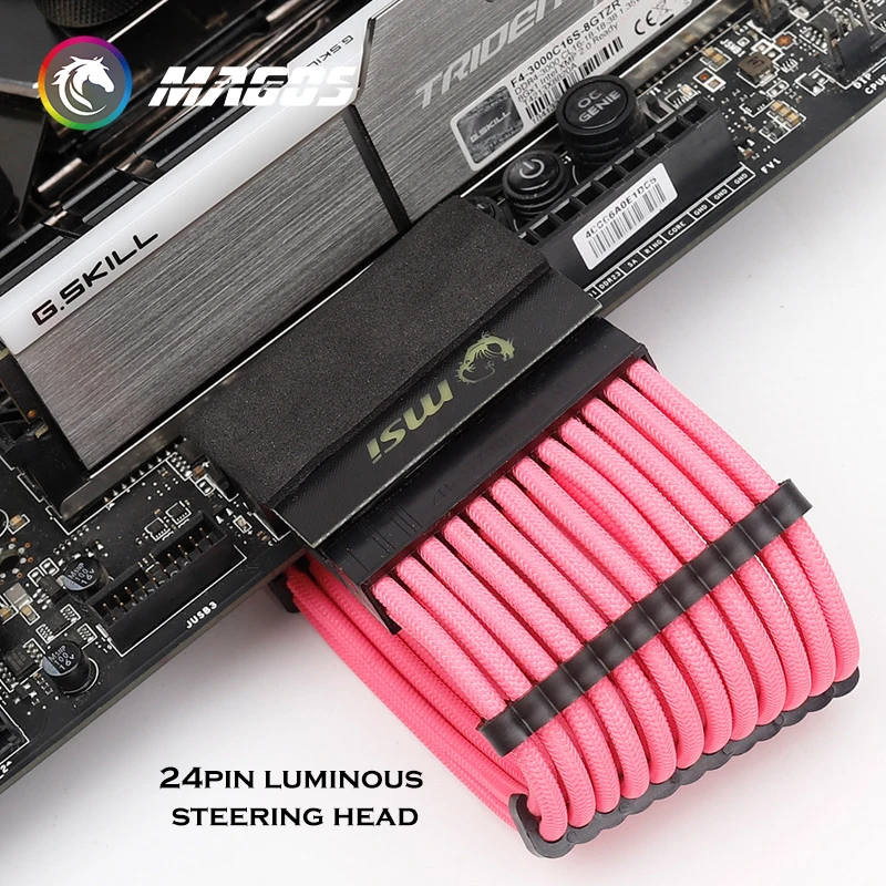 Computador m b Atx Fonte de Alimentação 24pin Conector de 90 Graus Adaptador Direcção Cabeça Faça Você Mesmo Montagem Mod Acessórios Fiação Artefato - Imagem 4