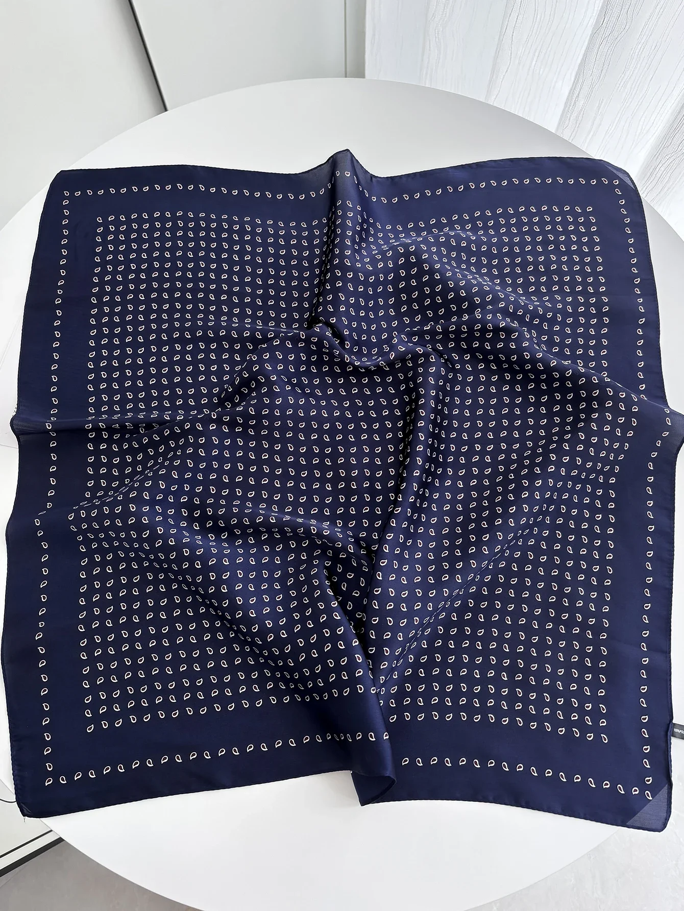 Women's Square Scarf Soft Satin Floral Print Wrap Foulard Neckerchief Bandannas Hair Skinny Tie Hijab Shawls - 5