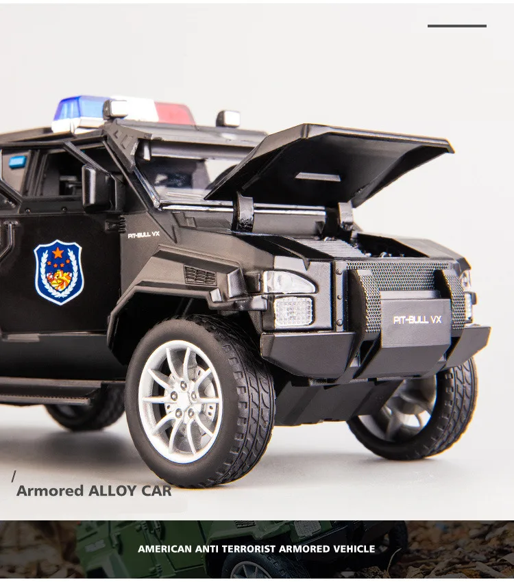1:24 lega Refit American blindato modello di auto pressofuso metallo giocattolo  polizia Anti-terrorismo a prova di esplosione veicoli modello regalo per  bambini - AliExpress