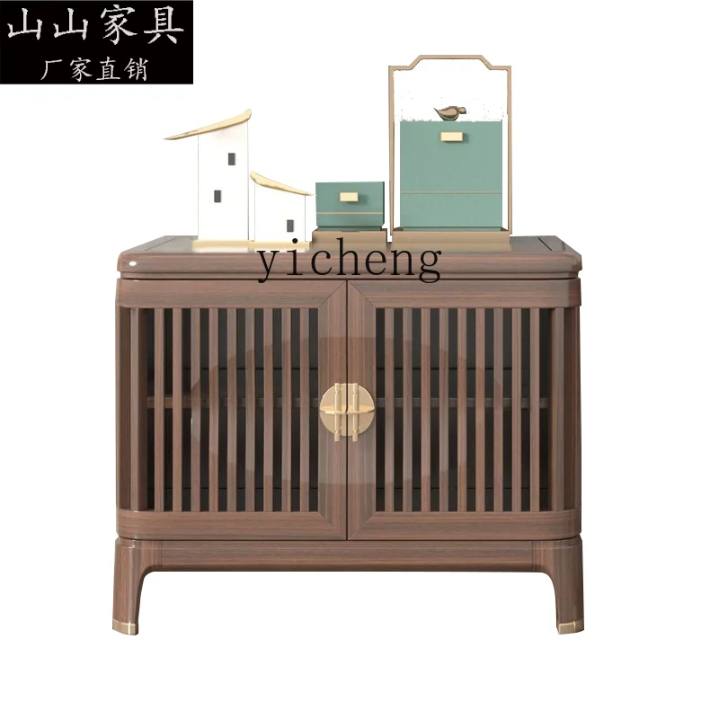

ZF Solid Wood Simplicity Bedside Table New Chinese Style Light Luxury Simple Home Storage Locker Bedroom