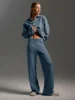 Bornladies Winter Thick Women Knitted Suits Soft 2 Pieces Sets Female Polo Neck Sweater & Wide Leg Pants Knitted Outfit 5