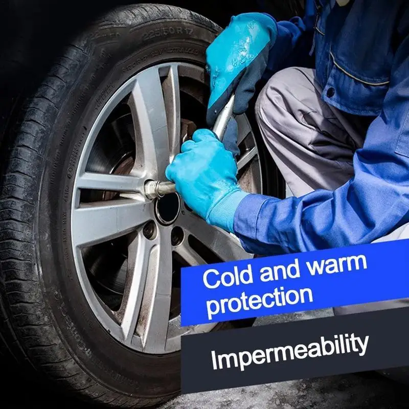 Car Washing Waterproof Winter Thermal Work Gloves Garden Antifreeze Freezer Gloves Freezer Cold-resistant Fishing