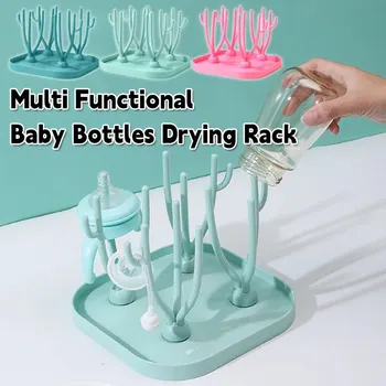 Multi Functional Removable Baby Bottle Dry Rack Pacifiers Teat Cup Cleaning Drainer Drying Drip Water Tray 1