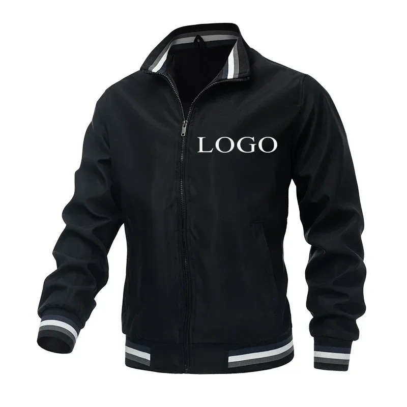 Men's and women's high necked jackets with self-designed jackets, brand logo, personalized image anytime, anywhere, DIY, fashion