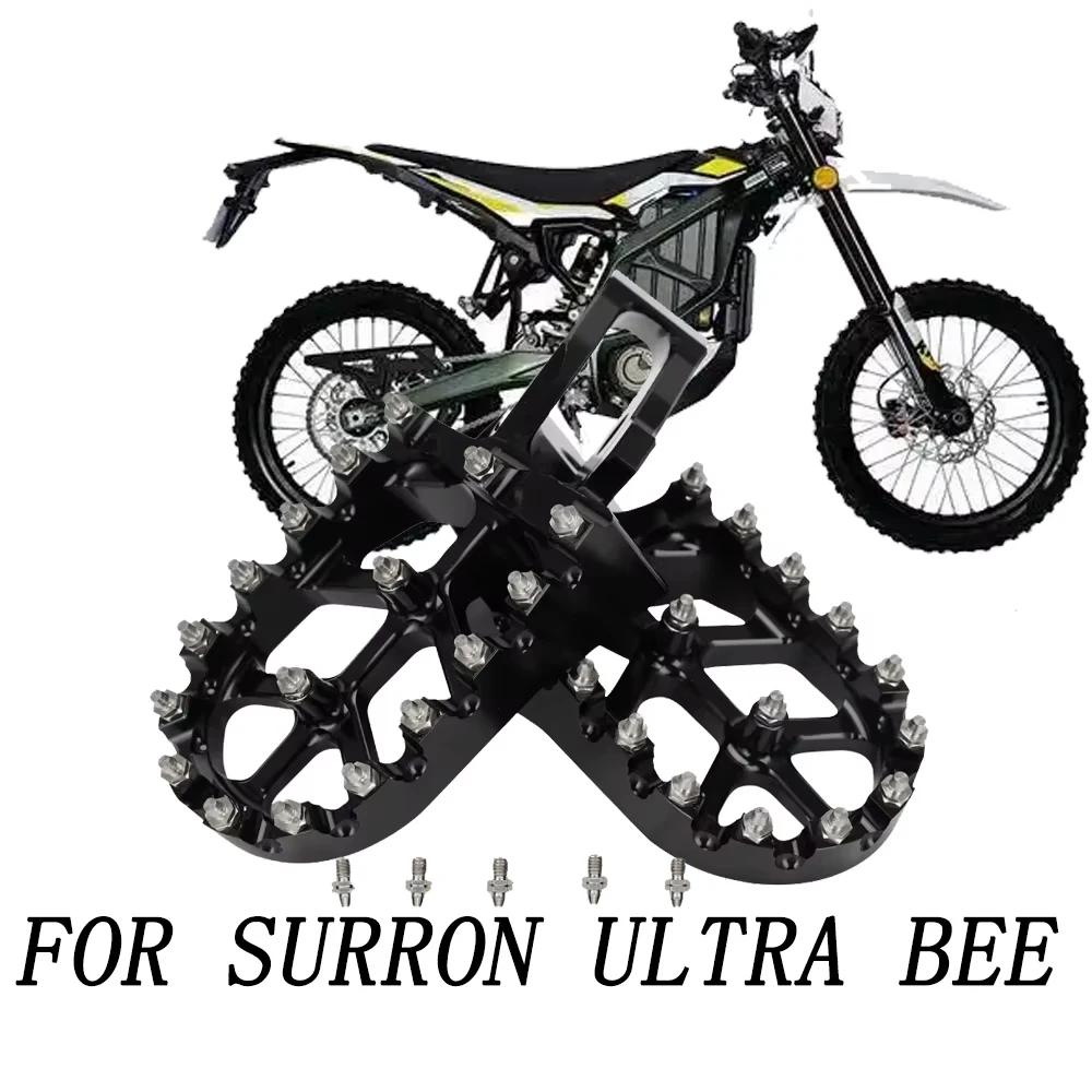Ebike Foot Pegs 7075 Aluminum CNC Footpegs Footrests Pedals Surron Ultra Bee Electric Dirt Bike Sur Ron Ultrabee Scooter
