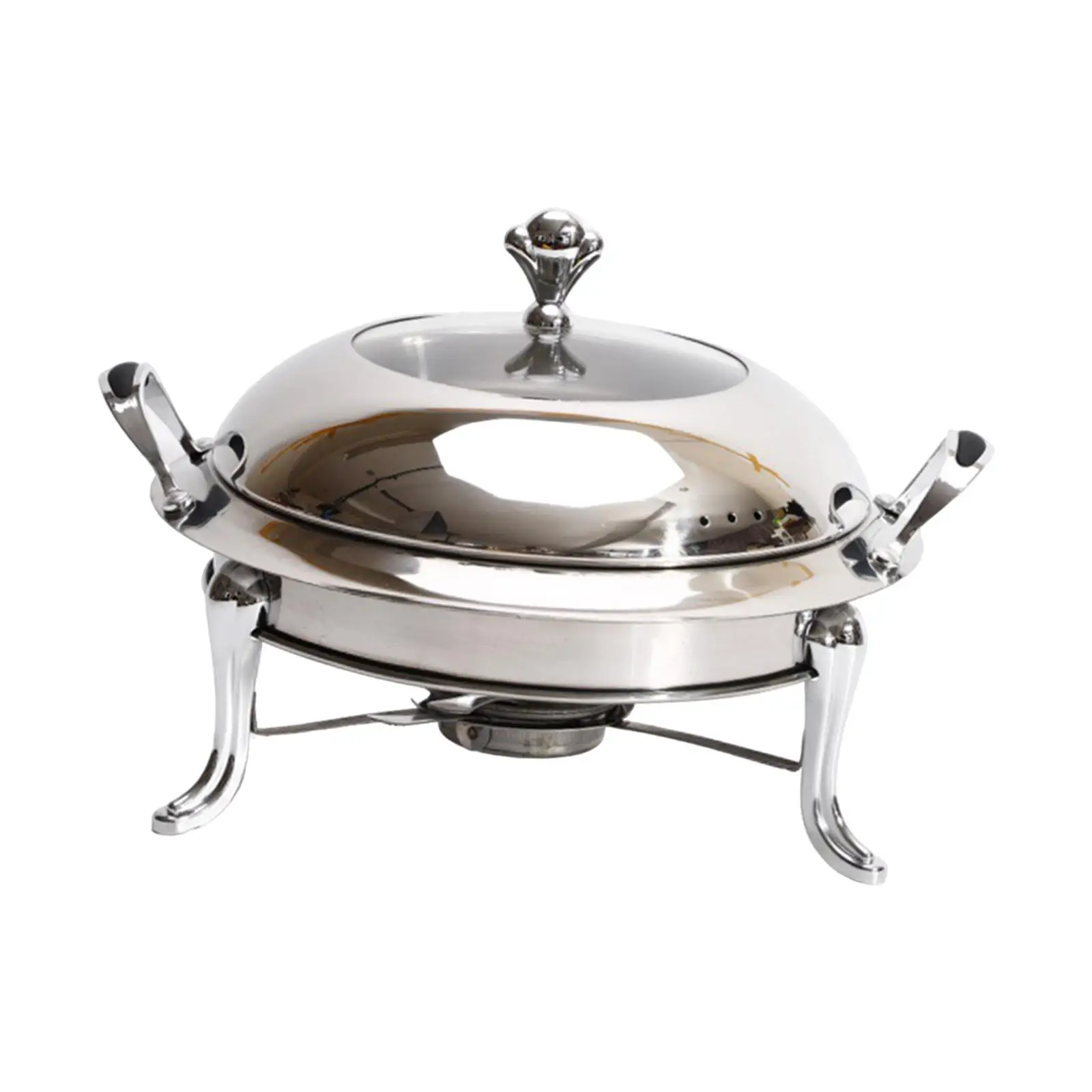 Food Warmer Quick Heating Cooking Pot with Lid Camping Alcohol Stove Hot Pot for Kitchen Party Noodles, Egg Restaurant Household 3