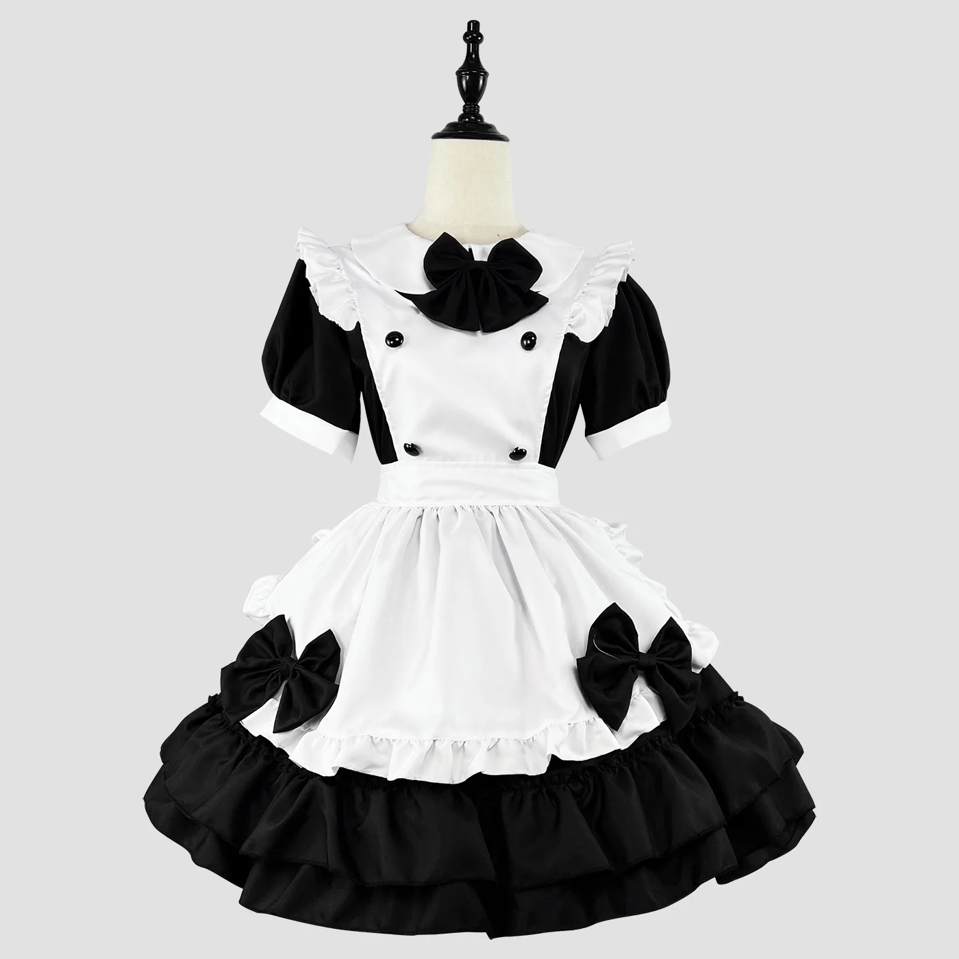 

Black Cute Lolita Maid Dress Costumes Cosplay Girl Maid Dress Suit for Waitress Maid Party Stage Costumes S -5XL