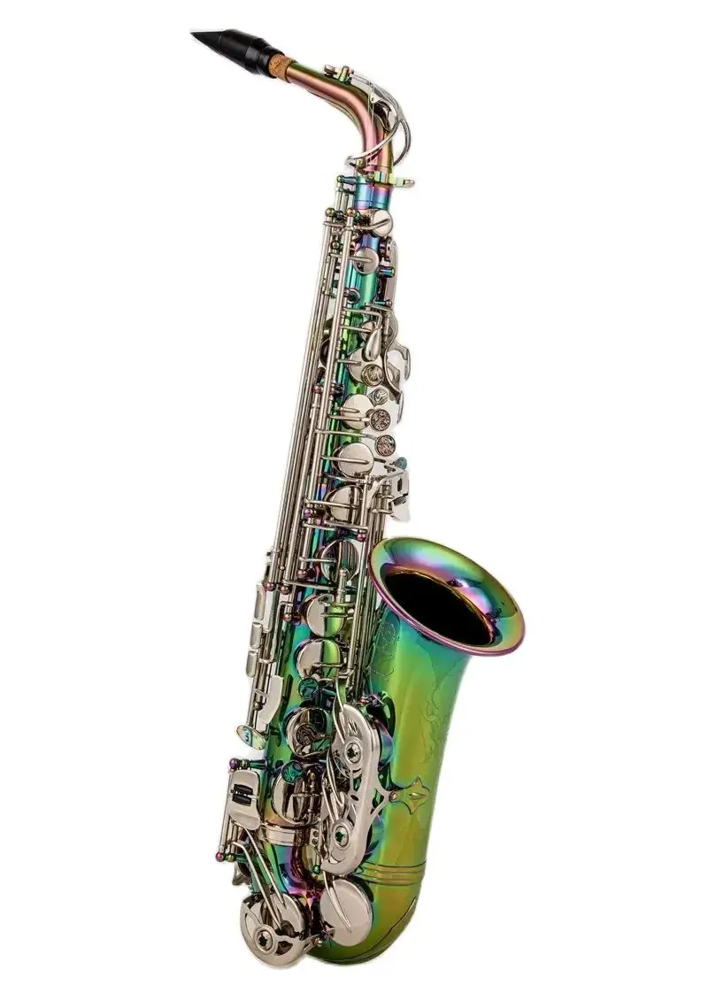 

High Alto Eb Tune Saxophone New Arrival Brass Dazzling colour Lacquer Music Instrument E-flat Sax With Case Accessories