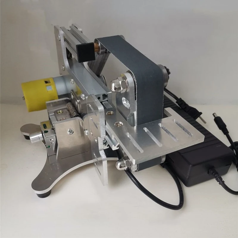 

Multifunctional Mini Belt Machine DIY Polishing Grinding Machine Desktop Household Electric Belt Rack Tool 180W