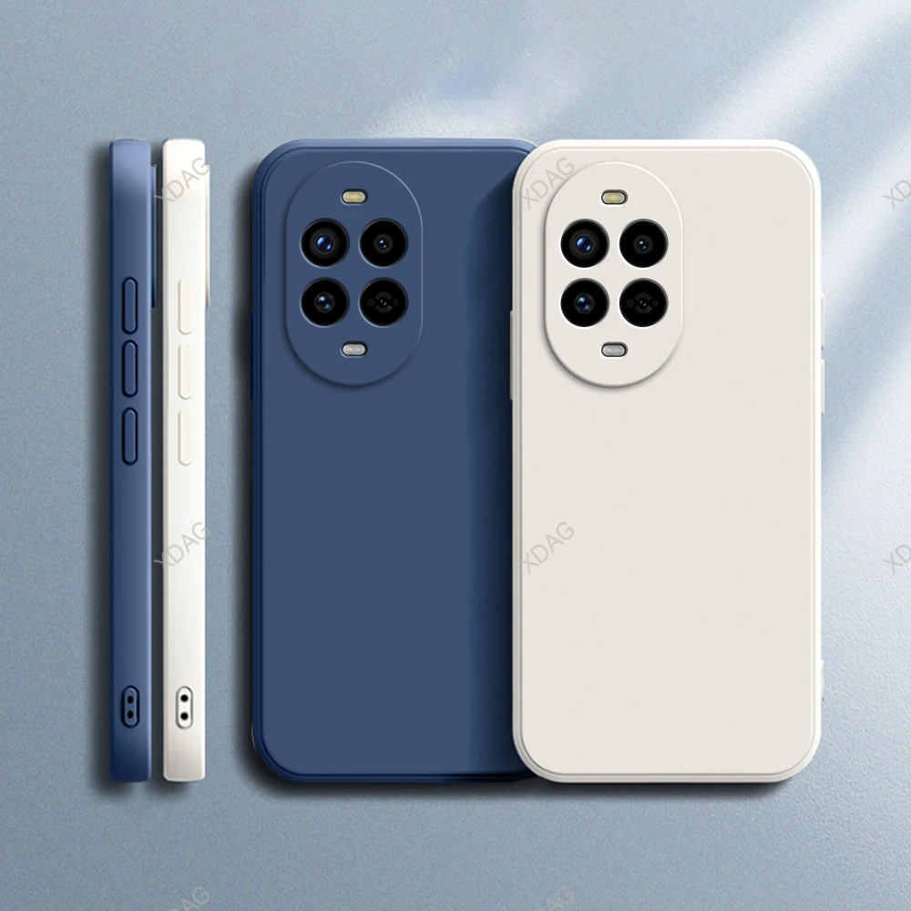 Premium Liquid Silicone Soft Phone Case with Lens Protection - Square Design in Elegant Finish