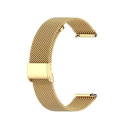 Premium Milanese Loop Metal Watch Band Bracelet - Stainless Steel Replacement Strap - 22mm (Gold)