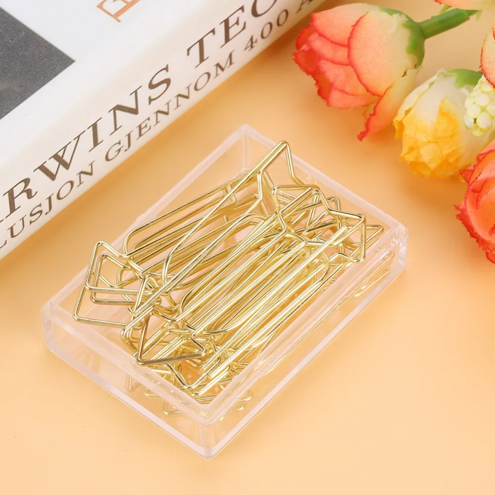 12pcs Pclip 골드 금속 화살표 모양의 종이 클립 화살표 모양의 48×14M..