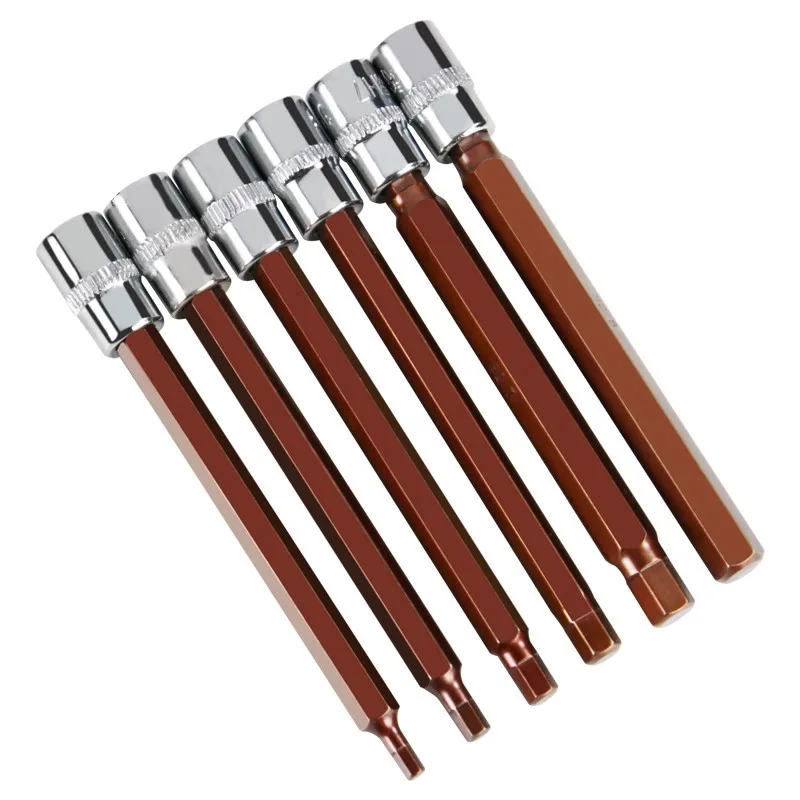 드라이브 육각 소켓 비트 세트, 스크루 드라이버 비트, 수공구, H3, H4, H5, H6, H7, H8, 길이 100mm, 3mm, 4mm..