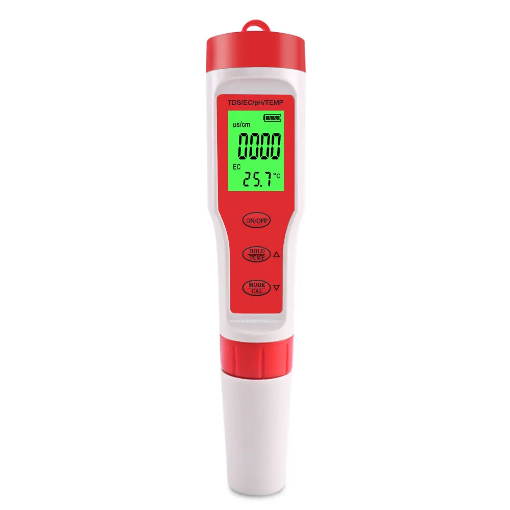 4 IN 1 PH TDS EC Temp Meter Digital Water Quality Tester 0.01 High Precision Aqu