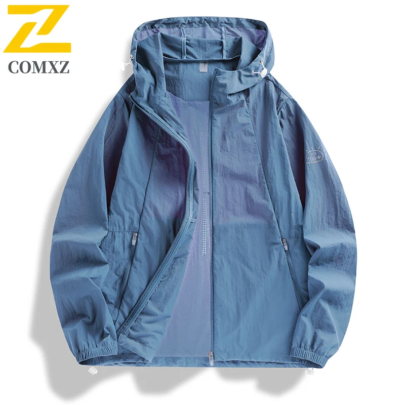 Summer Ice Silk UV Protection Jacket - UPF50+ Pure Color Hooded Skin Coat for Men W omen Outdoor Sports Sunscreen clothing 2025