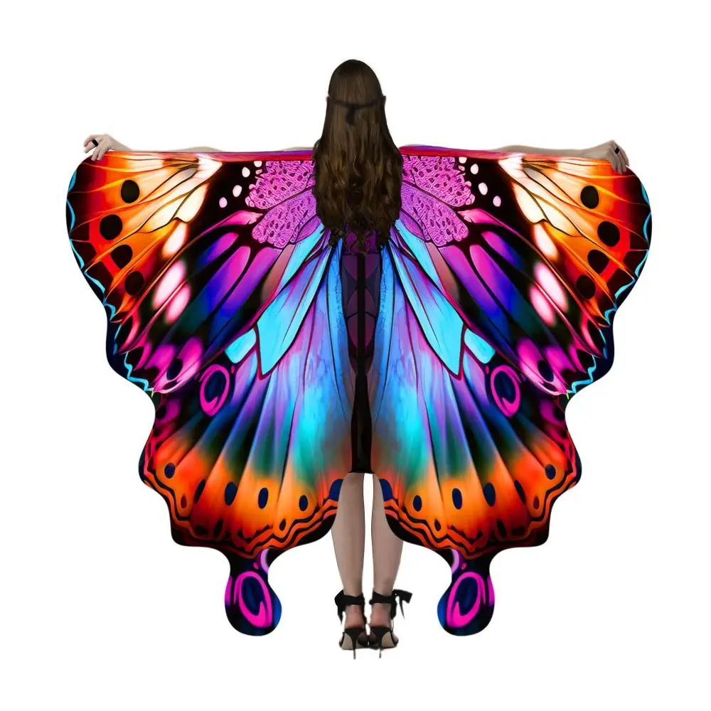 Butterfly Wings Costumes For Women Halloween Costume Adult Cosplay Fairy Wings Cloak Butterfly Shawl Cape Party Accessories