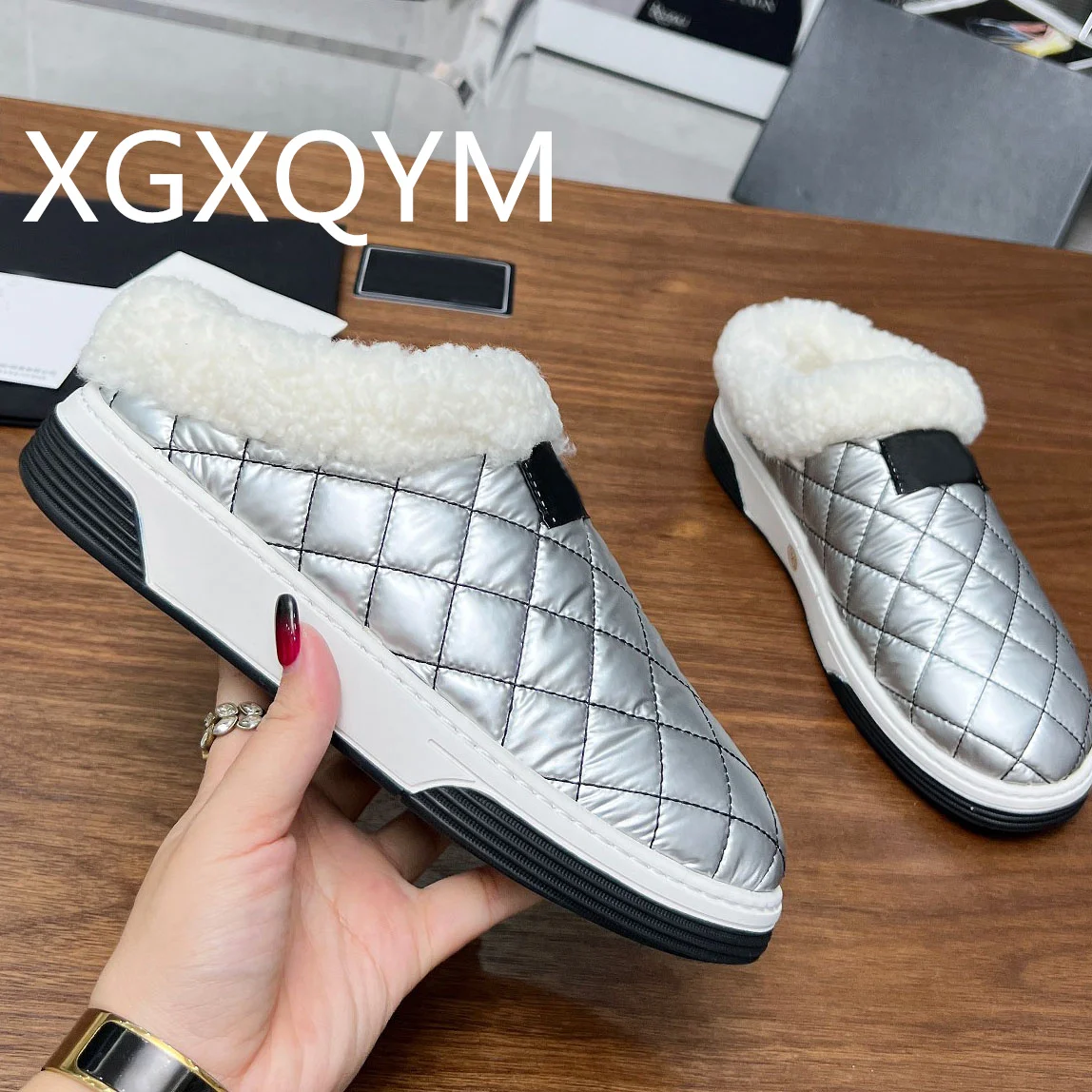 

Роскошные Брендовые женские зимние новые меховые толстые подошвы, искусственные бархатные зимние ботинки, тапки Tasman