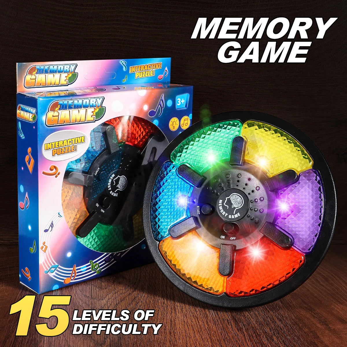 Memory Game Toy Handheld Electronic Memory Game with Light and Sound Puzzle Creative Interactive Training