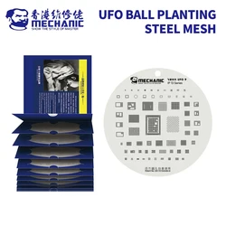 MECHANIC 10 in 1 UFO Series Stencil Ball Planting Template for IPhone 6-13PM BGA CPU Positioning Ball Planting Stencil Tool