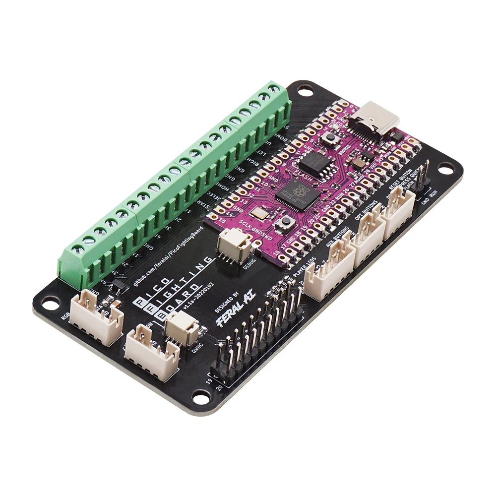 Diy game console joystick controller pico fighting board raspberry pi