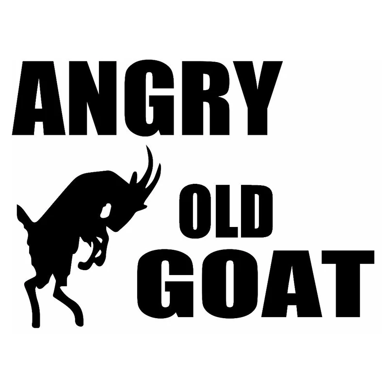 

Car Stickers Fashion Personality Angry Old Goat Car Decoration Decal Creative Sunscreen Waterproof Black/white, 15cm*11cm