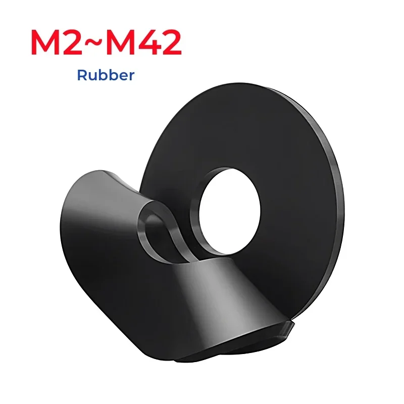 Rubber Washers M2-M42 Black Soft Flat Plane Spacer Insulation Gasket Ring