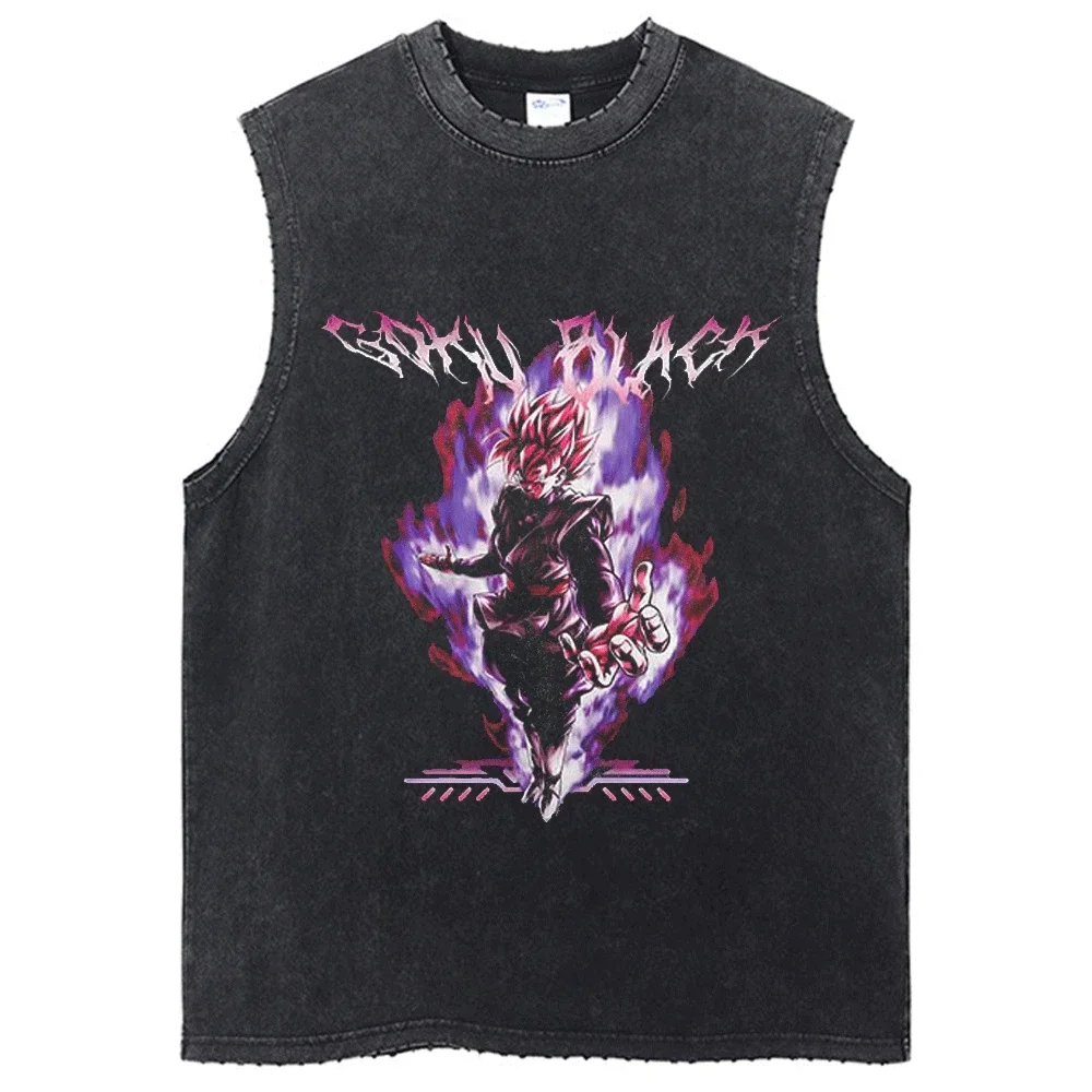 Vintage Dragon Ball Sleeveless Streetwear Tank – Harajuku Cotton Graphic Tee