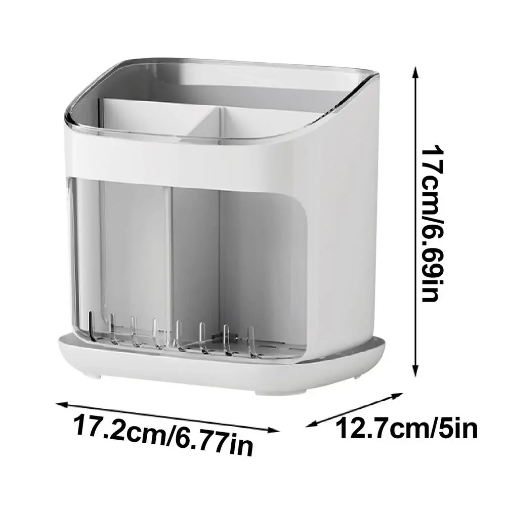 Utensil Holder - Multi Compartment Kitchen Storage | Cutlery Drainer & Tableware Organizer
