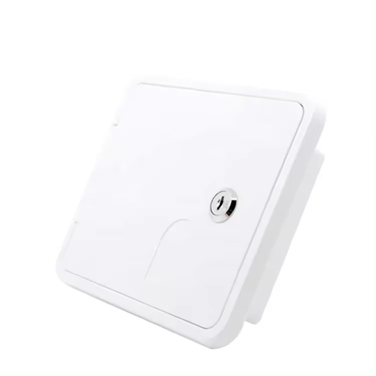 Square Plastic White And Black Water Inlet Hatches With Rv Camper Cable Hatches Rv Cable Covers