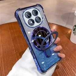 Luxury Plating Glitter Mirror Holder Shockproof Silicone Phone Case for Vivo V70 Elite (2)