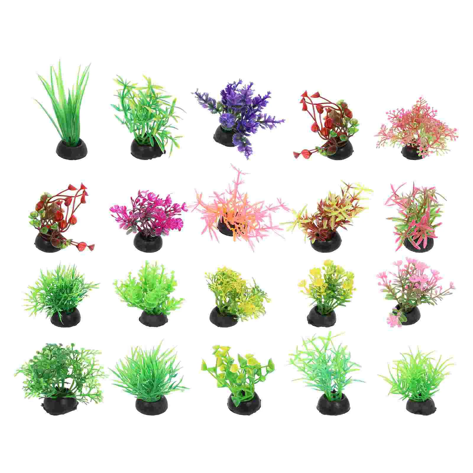 

20 Pcs Plants For Decor For Betta Fish Decorations Tank Decor Fish Tank Landscaping Water Plants Artificial Botanical
