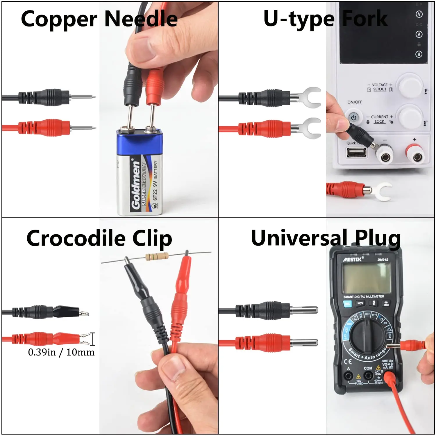16-in-1 Multimeter Test Leads Kit Replaceable Silicone Jumper Wires with Electronical Alligator Clips Probes Banana Plug multimeter test leads kit