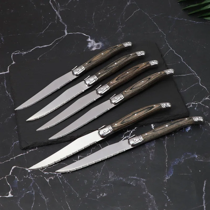 212pcs Stainless Steel Steak Knife Dinner Tablewares Laguiole Steak